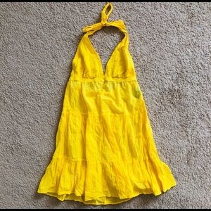 La Blanca Yellow Halter Dress Size Small
